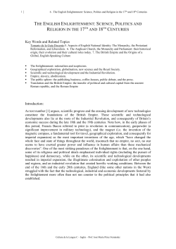the english enlightenment: science, politics and religion in