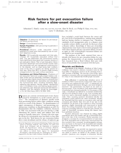 Risk factors for pet evacuation failure after a slow