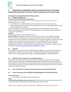 Superficial and Partial Thickness Burns