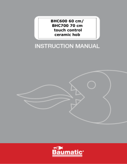 BHC600 60 cm/ BHC700 70 cm touch control ceramic hob