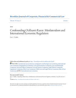 Minilateralism and International Economic Regulation