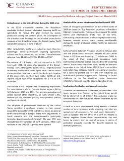 protectionism in times of economic crisis