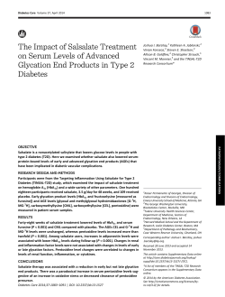 The Impact of Salsalate Treatment on Serum Levels