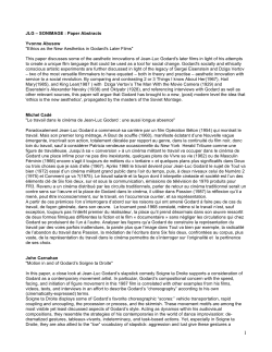 JLG – SONIMAGE : Paper Abstracts Yvonne Abusow "Ethics as the