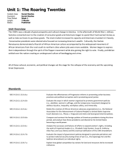 Unit 1: The Roaring Twenties