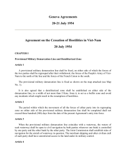 Geneva Agreements 20-21 July 1954 Agreement