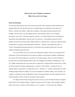 Belief and the Logic of Religious Commitment Philip Clayton and