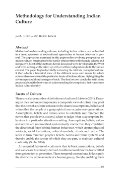 Methodology for Understanding Indian Culture