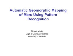 Automatic Recognition of Landforms on Mars Using Terrain