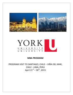 MBA PROGRAM PROGRAM VISIT TO SANTIAGO, CHILE &ndash; VI&Ntilde;A