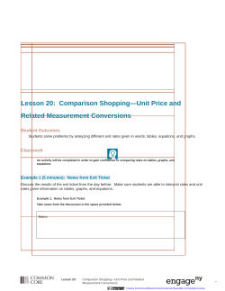 Lesson 20: Comparison Shopping&mdash;Unit Price