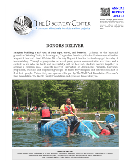 donors deliver - The Discovery Center