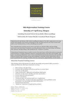 Skin Peel and Dermal Roller Course