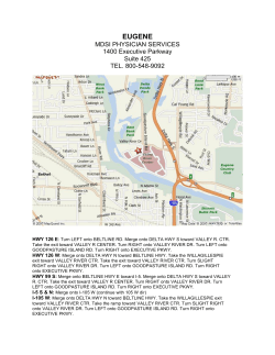 Map - Eugene - MDSI Physician Services