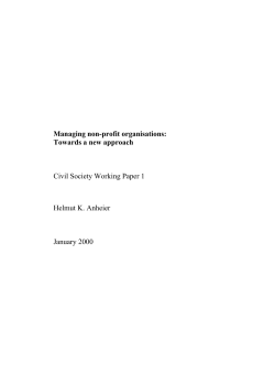 Managing non-profit organisations