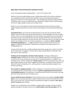 Baby Steps: Financial Planning for expectant Parents FPA
