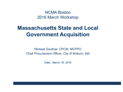 Massachusetts State and Local Government