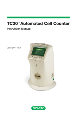 TC20&trade; Automated Cell Counter - Bio-Rad