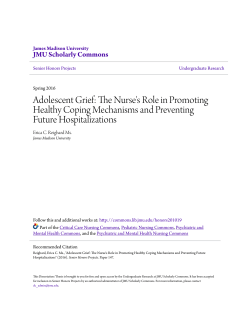 Adolescent Grief: The Nurse`s Role in Promoting Healthy Coping