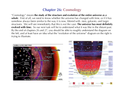 Chapter 26: Cosmology