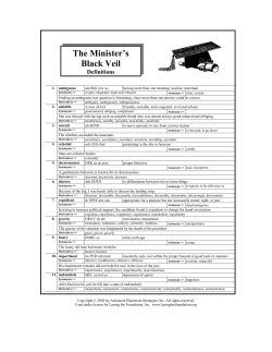 The Minister`s Black Veil