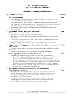 ap world history 2007 scoring guidelines - AP Central