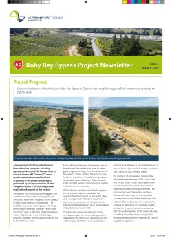 SH60 Ruby Bay Bypass Project Newsletter - Issue 2 - March