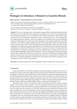 Strategies to Introduce n-Butanol in Gasoline Blends