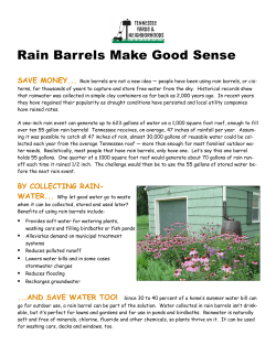 Rain Barrels Make Good Sense - University of Tennessee Institute of