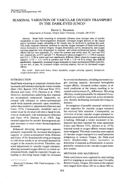 Seasonal Variation of Vascular Oxygen Transport in the Dark