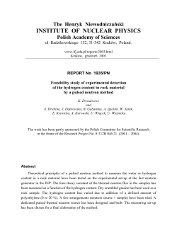 Table xxx. Decay constants l obtained from MCNP simulations on