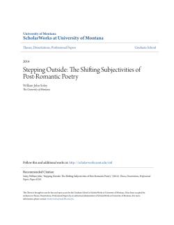 Stepping Outside: The Shifting Subjectivities of Post