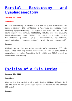 Partial Mastectomy and Lymphadenectomy,Excision