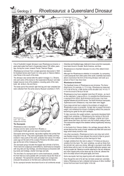 Rhoetosaurus: a Queensland Dinosaur
