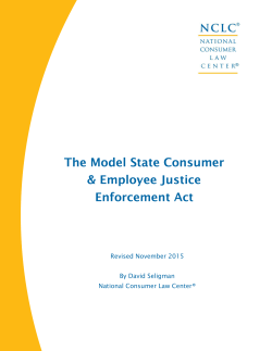 Model State Consumer and Employee Justice Enforcement Act
