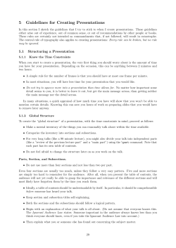 5 Guidelines for Creating Presentations