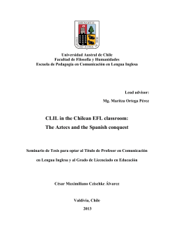 CLIL in the Chilean EFL classroom: The Aztecs and the Spanish