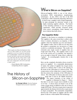 The History of Silicon-on-Sapphire