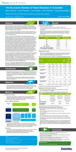 The Economic Burden of Heart Diseases in Colombia
