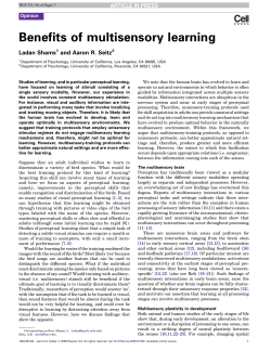 Benefits of multisensory learning