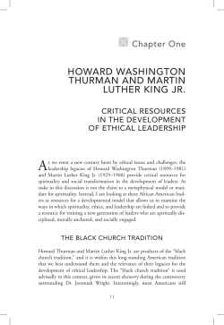 howard washington thurman and martin luther king jr.