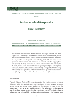Realism as a third film practice Birger Langkj&aelig;r