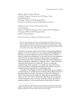 Portuguese Expansion and the Writing of Africa