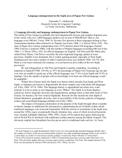 Language endangerment in the Sepik area of