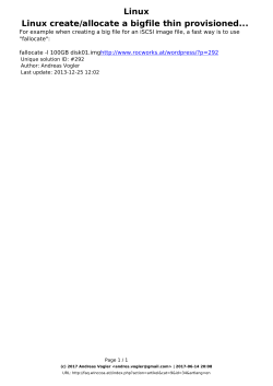 Linux create/allocate a bigfile thin provisioned... - FAQs