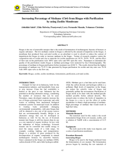 Increasing Percentage of Methane (Ch4) from Biogas with