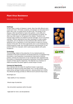 Plant Virus Resistance