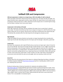 Softball COR and Compression - National Softball Association