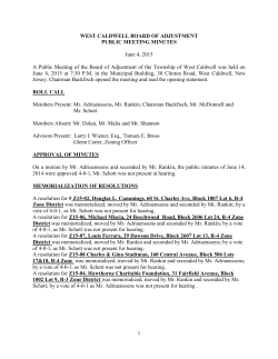 2015-06-04 Public Meeting Minutes