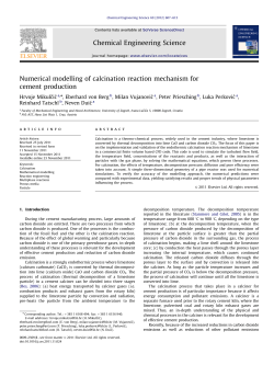 Numerical modelling of calcination reaction - POWERLAB